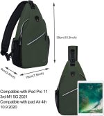 MOSISO Sling Backpack, Multipurpose Crossbody Shoulder Bag Travel Hiking Daypack - Image 3